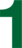 Einzelziffer - 1, Grün, 20 mm, Folie, Selbstklebend, Für außen und innen