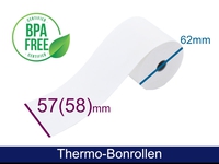 Thermorolle - 57(58) 62 12 (B/D(max.)/K) weiss, 50m - inkl. 1st-Level-Support