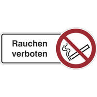 SafetyMarking Hinweisschild Rauchen verboten, Folie, selbstklebend, 30 x 13 cm