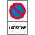 Haltverbotsschild Symbol: Eingeschränktes Haltverbot, Text: Ladezone 15x25 cm