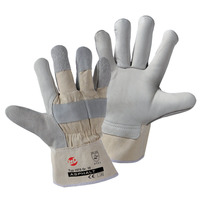 L+D Asphalt Rindnarbenleder-Handschuh in Größe 10