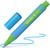 Kugelschreiber Slider Link-It, Kappenmodell, XB, hellblau, Schaftfarbe: cyan