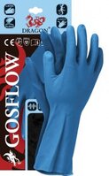 Rękawice chemoodporne Reis Gosflow, flokowane, rozmiar M, niebieski