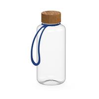 Artikelbild Drink bottle "Natural" clear-transparent incl. strap, 1.0 l, transparent/blue