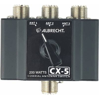 ALBRECHT CX-5 - INTERRUPTOR DE ANTENA DE 3 VÍAS, RADIO CB, 7402, PARA CONECTAR 3 ANTENAS A UNA RADIO