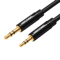 CÂBLE AUDIO, MINI JACK 3,5 MM VERS AUX 2,5 MM, LONGUEUR DU CÂBLE 0,5 M, NOIR VENTION BALBD