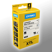 Dymo XTL Etikettenband 1868705 schwarz auf weiß 21mm x 39mm