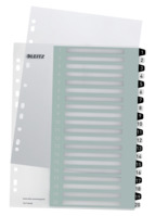 Plastikregister WOW 1-20, beschriftbar, A4, PP, 20 Blatt, weiß/schwarz