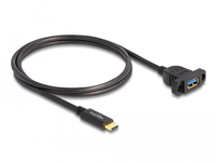 DeLOCK 87826 USB-kabel 1 m USB 3.2 Gen 2 (3.1 Gen 2) USB C USB A Zwart