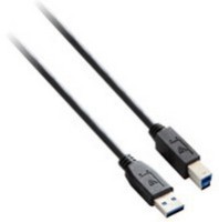 V7 Black USB Cable USB 3.0 A Male to USB 3.0 B Male 1.8m 6ft