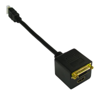 Cables Direct HDMI to HDMI + DVI Splitter 0.12 m HDMI Type A (Standard) Black