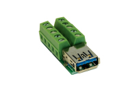 EXSYS EX-49060 tussenstuk voor kabels USB 3.0 10p Groen, Zilver