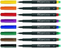 Faber-Castell 152304 permanent marker Black, Blue, Green, Red 4 pc(s)