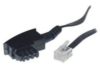 S-Conn 6m TAE-F – RJ 11 Schwarz, Transparent