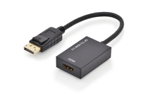 Ednet 84496 adaptador de cable de vídeo 0,2 m DisplayPort HDMI Negro
