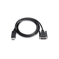 Techly ICOC-DSP-C12-010 adaptador de cable de vídeo 1 m DisplayPort DVI Negro