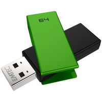 Emtec C350 Brick 2.0 unità flash USB 64 GB USB tipo A Nero, Verde