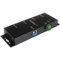 StarTech.com 4 Port USB 3.0 Hub - 5Gbps - Industrieller USB-A Hub aus Metall mit ESD und Überspannungsschutz - Hutschienen/Wand/Tischmontage möglich - TAA KONFORM - USB Expander...