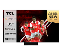 TCL C845 Series 85C845K TV 2.16 m (85") 4K Ultra HD Smart TV Wi-Fi Titanium 2000 cd/m²