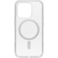 OtterBox Symmetry Series Clear pour MagSafe pour iPhone 15 Pro, Stardust (Clear Glitter)