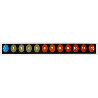 Brady TIL-8-1C-12C self-adhesive label Rectangle Permanent Black, Blue, Green, Red, White, Yellow 10 pc(s)