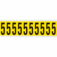 Brady 3440-5 self-adhesive label Rectangle Removable Black, Yellow 10 pc(s)