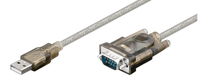 Microconnect 68875 cable de serie Transparente 1,5 m USB tipo A VGA (D-Sub)
