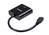 Akasa AK-CBHD21-15BK adaptador de cable de vídeo 0,15 m HDMI tipo D (Micro) VGA (D-Sub) Negro