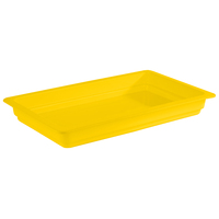 GN 1/1 Behälter, 53 x 32,5 cm, H: 6 cm, Porzellan, gelb, hitzebeständig bis