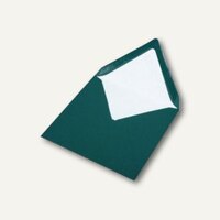 Rössler Briefumschlag nassklebend, Seidenfutter 164 x 164 mm, tannengrün gerippt