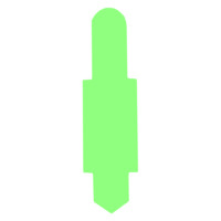 ELBA Stecksignal aus PVC, zum Einstecken in Schlitzstanzungen von Pendelregistraturen und Einstellmappen, hellgrün