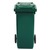 Bidone carrellato per raccolta differenziata 120 lt con coperchio PEHD Mobil Plastic verde scuro - 1/120/5-VES