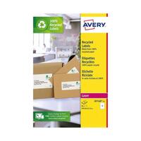 Avery Laser Recycled Address Label 199.6x143.5mm 2 Per A4 Sheet (Pack 30 Labels)