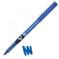 Pilot V5 Hi-Tecpoint Liquid Ink Rollerball Pen 0.5mm Tip 0.3mm Line Blu(Pack 12)