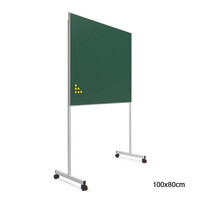 Pizarra verde magnética 80x100 cm marco "Mini" con soporte "T"