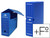 Caja archivo definitivo plastico liderpapel azul tamaño 387x275x105 mm