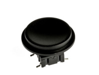 Kappe, rund, Ø 19.2 mm, (H) 2.5 mm, schwarz, für Kurzhubtaster Multimec 5E, 10C0