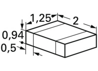 Keramik-Kondensator, 47 pF, 50 V (DC), ±5 %, SMD 0805, C0G, 08055A470JAT2A