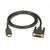 HDMI TO DVI CABLE M/M PVC 3M EVHDMI02T-003M, 3 m, DVI-D, HDMI, Gold, Copper, Black Adapterkabel