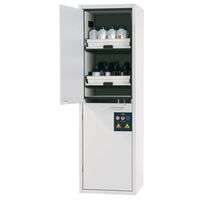Full height safety cupboard for acids and alkalis