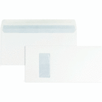 Briefumschläge 152x315mm 100g/qm gummiert Fenster VE=250 Stück weiß