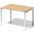 Schreibtisch Cito BxTxH 120x80x65-85cm ahorn Gestell verkehrsweiß