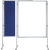 Stellwandtafel Whiteboard/Filz 120x150cm blau