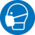 Safety pictogram Wear a mask (ISO 7010)