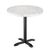 Bolero Round Marble Table Top in White Pre Drilled for Easy Assembly - 600mm