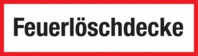 Brandschutzschild - Feuerlöschdecke, Rot/Schwarz, 10.5 x 29.7 cm, Folie, Weiß