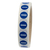 Leiterkennzeichen, Polyester, blau, Ø 15 mm, Aufdruck: -, Gleichstrom negativ, weiß, 1.000 Etiketten