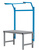 Aufbauportal mit Ausleger für MULTIPLAN Anbautische mit einer Tischbreite von 1250, Nutzhöhe 1254 mm, in Lichtblau RAL 5012 | TPK8051.5012