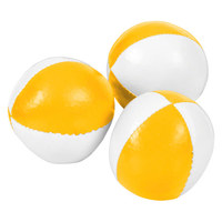Jonglierbälle ø 6,8 cm, 3er Set, gelb/weiß