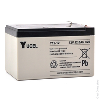 Unité(s) Batterie plomb AGM YUCEL Y12-12 12V 12Ah F6.35